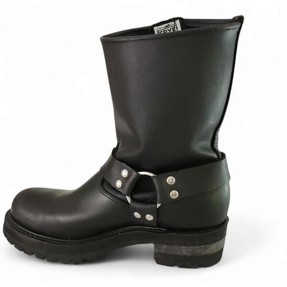 FRYE Harness 12R Black Leather Boots men’s size 11 - Picture 3 of 13